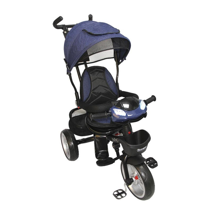 Triciclo Paseo Reversible con Bluetooth Bebeglo  RS-4080-1 Azul