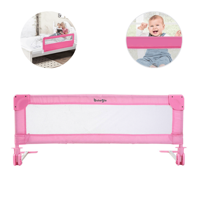 Baranda De  Seguridad Bebe para Cama 152X44 Rosada RS-80020