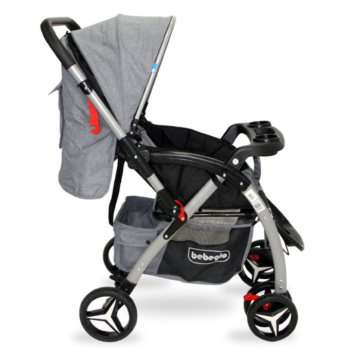 Coche Cuna Manillar Reversible Atlas Gris