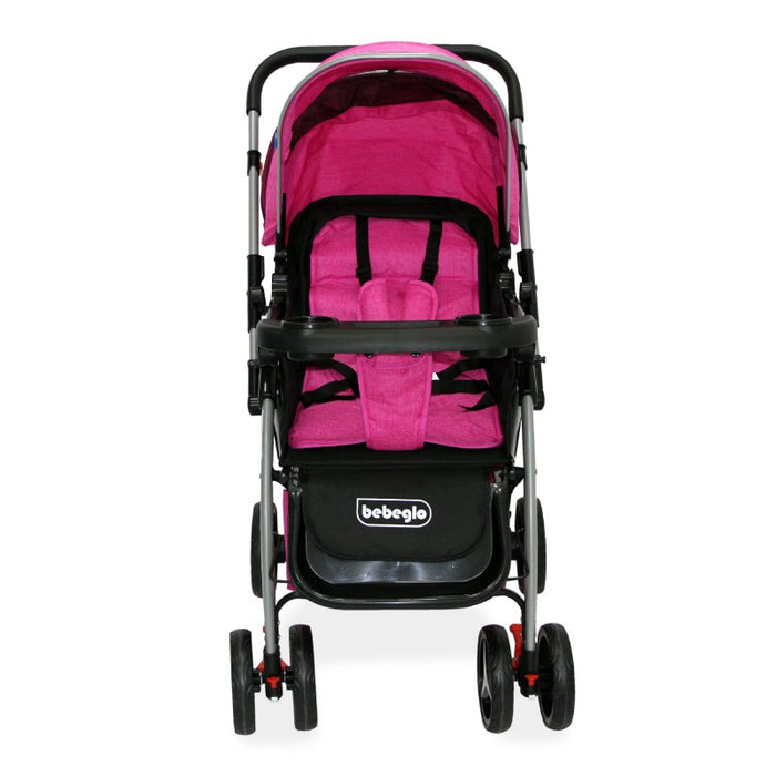 Coche Cuna Manillar Reversible Atlas Fucsia