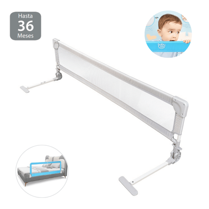 Baranda De Seguridad Bebé Para Cama 152X44 Gris RS-80020