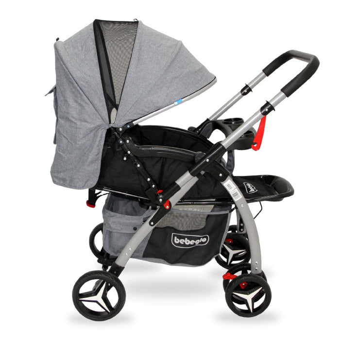 Coche Cuna Manillar Reversible Atlas Gris