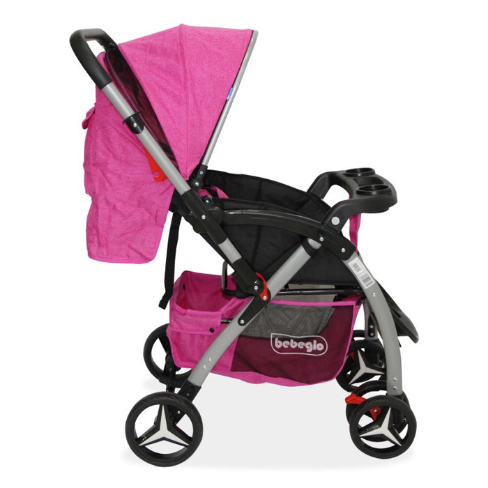 Coche Cuna Manillar Reversible Atlas Fucsia