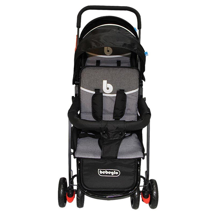 Coche Doble Duo Prix Bebeglo Negro/Gris