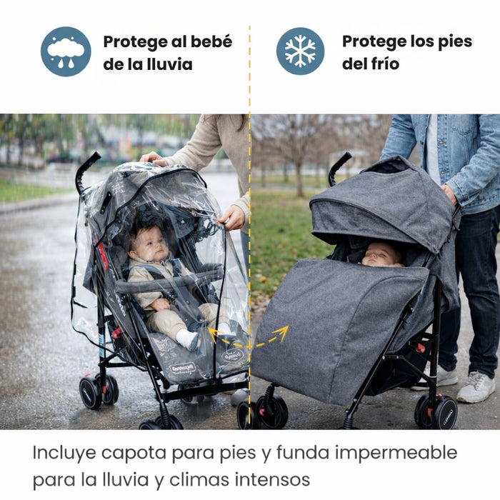 Coche Paseo Bebeglo RS-1380L-9 Gris