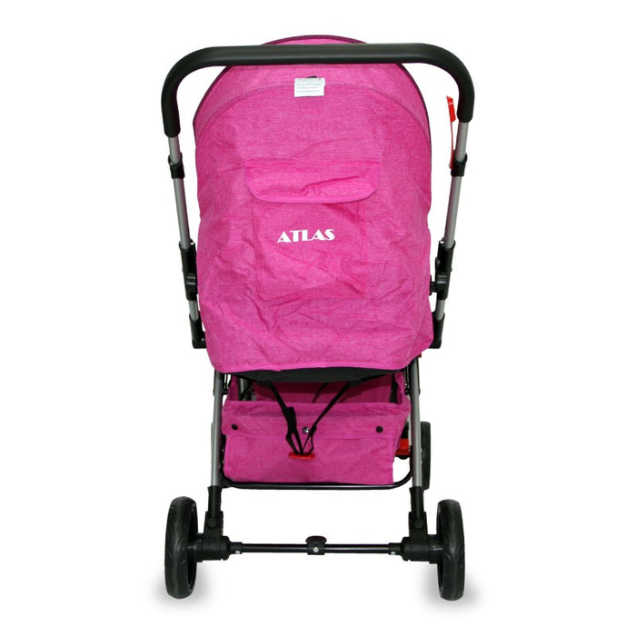 Coche Cuna Manillar Reversible Atlas Fucsia