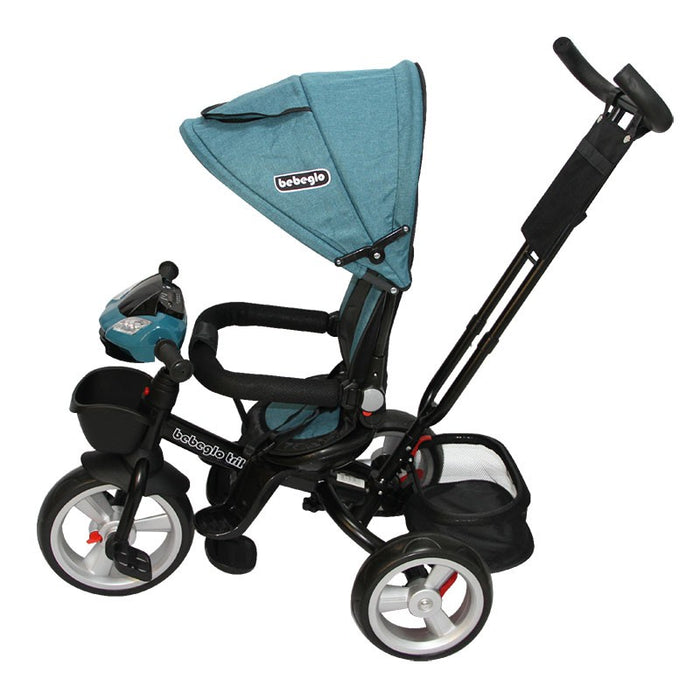 Triciclo Paseo Reversible con Bluetooth Bebeglo St RS-4080-3 Turquesa