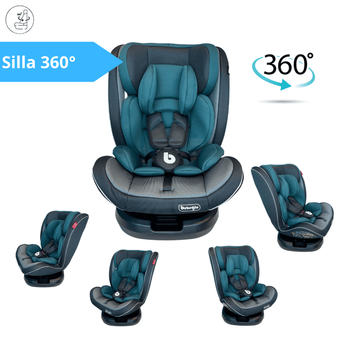 Silla De Auto Multi Etapa Isofix Bebeglo RS-3840-4 Gris Verde