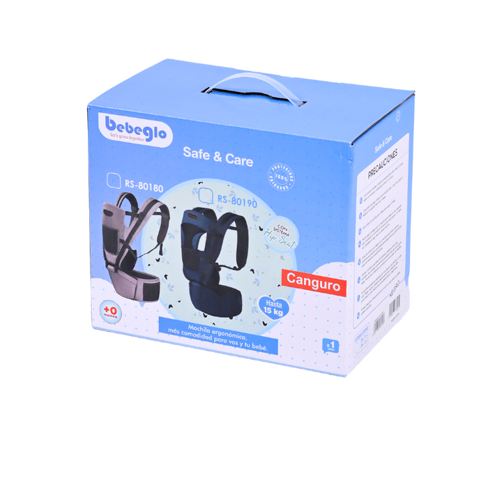 Canguro Porta Bebés Múltiples Etapas Bebeglo RS-80180-2 Negro