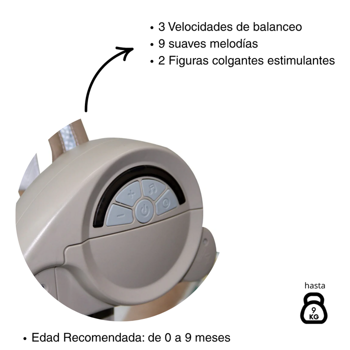 Silla Mecedora Musical Gris RS-17740