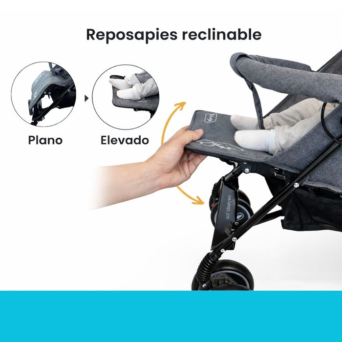 Coche Paseo Bebeglo RS-1380L-9 Gris