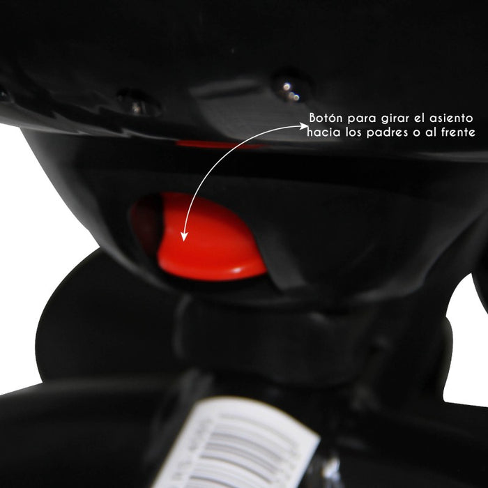 Triciclo Paseo Reversible con Bluetooth Bebeglo RS-4080-2 Fucsia