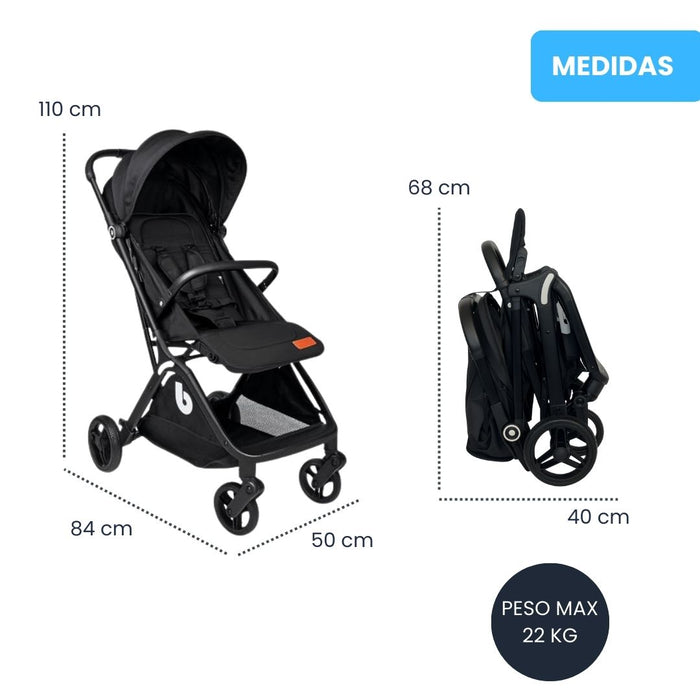 COCHE DE PASEO BEBÉ ULTRA COMPACTO AUTOMÁTICO LIVIANO BEBEGLO COMPACT STROLLER RS-1337-1