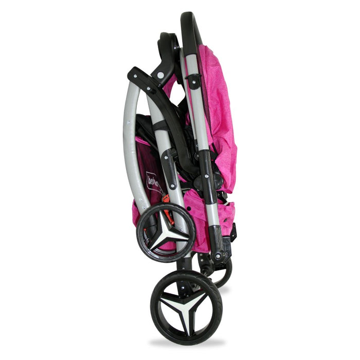 Coche Cuna Manillar Reversible Atlas Fucsia