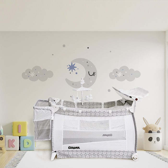 Cuna Corral Pack & Play 2 Alturas Con Móvil Musical