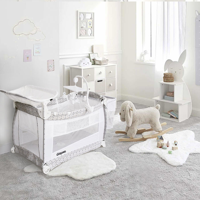 Cuna Corral Pack & Play 2 Alturas Con Móvil Musical