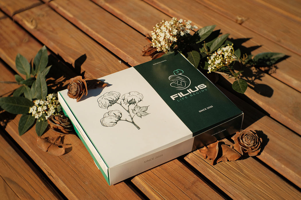 Ajuar bebe algodón blanco 6pza caja regalo